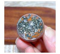 Pietra di Cristallo Sfera di pirite di cristallo naturale lucidata, decorazioni for la casa Collana con porta-pietre di cristallo(43g)