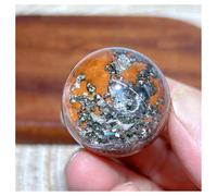 Pietra di Cristallo Sfera di pirite di cristallo naturale lucidata, decorazioni for la casa Collana con porta-pietre di cristallo(46g)