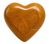 Pietra di diaspro giallo a forma di cuore in cristallo - Pietra per massaggio tascabile per il naturale equilibrio dei chakra del corpo, guarigione Reiki e griglia di cristallo