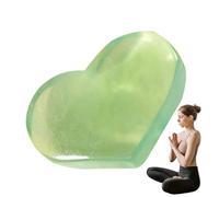 Pietra di fluorite - Pietre di fluorite lucidate a forma di cuore | Roccia di colore verde naturale, gemme tascabili di ametista Reiki porta