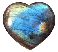 Pietra di labradorite, palma a forma di cuore naturale, di Labradorite, tasca lucidata, palma da cuore per terapia di bilanciamento del chakra reiki decorazione per la casa