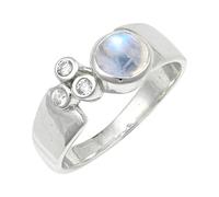 Pietra di luna arcobaleno Anello placcato argento donna C1152BO_50 (15.9)
