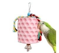 Pietra di macinazione degli uccelli, pietra macinata di pappagalli, Grande teether multifunzionale con corda, La grande masticazione tratta gli accessori per gabbia di pappagalli per giocare, scoiatto