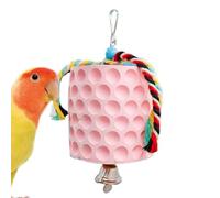 Pietra di macinazione degli uccelli, pietra macinata di pappagalli - Teether di multifunzionale naturale con corda,La grande masticazione tratta gli accessori per gabbia di pappagalli per giocare, sco