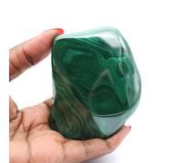 Pietra di malachite lucidata da 235 grammi e 75 millimetri, minerale malachite del Congo-Kinshasa, pietra naturale al 100%, un unico pezzo disponibile, decorazione e collezione, minerale di