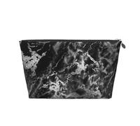 Pietra di marmo grigio grafite argento nero, Borsa da toilette Borsa per trucco Borsa per cosmetici Borsa da toilette da viaggio portatile