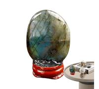 pietra di palma labradorite, pietre preziose labradorite per il sollievo | Pietra di palma naturale Labradorite Pietra di - Pietra di yoga lucidata per alleviare lo stress, da uomo e