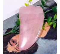 Pietra di quarzo rosa rosa naturale puro Gua Sha Scraping Board Face Neck Body Massagers Terapeutico e strumento di rinnovamento della pelle Collezioni di casa (Color : H)