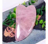 Pietra di quarzo rosa rosa naturale puro Gua Sha Scraping Board Face Neck Body Massagers Terapeutico e strumento di rinnovamento della pelle Collezioni di casa (Color : D)