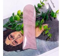 Pietra di quarzo rosa rosa naturale puro Gua Sha Scraping Board Face Neck Body Massagers Terapeutico e strumento di rinnovamento della pelle decorazione della stanza (Color : J)
