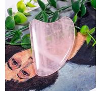 Pietra di quarzo rosa rosa naturale puro Gua Sha Scraping Board Face Neck Body Massagers Terapeutico e strumento di rinnovamento della pelle Collezioni di casa (Color : I)