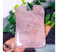 Pietra di quarzo rosa rosa naturale puro Gua Sha Scraping Board Face Neck Body Massagers Terapeutico e strumento di rinnovamento della pelle decorazione della stanza (Color : E)