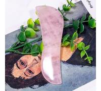 Pietra di quarzo rosa rosa naturale puro Gua Sha Scraping Board Face Neck Body Massagers Terapeutico e strumento di rinnovamento della pelle Collezioni di casa (Color : F)