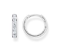 THOMAS SABO CR668-051-14 - Orecchini a cerchio da donna, in argento Sterling 925, con zirconi bianchi, diametro: 20 mm, 20mm, Argento, Nessuna pietra preziosa