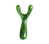 Pietra for il lifting del viso in resina Guasha Raschiatura Guazzo for il viso Piastra for massaggio con forcella a forma di Y Massaggio al naso Trigger Point Massaggiatore for il naso (Color : Green
