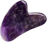Pietra grezza di ametista Raschietto guazzo ametista Gua Sha Strumento di massaggio Rullo di giada Massaggiatore viso Lifting Antirughe Bellezza Cura della pelle Set di pietre guazzo Pietra naturale C