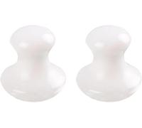 Pietra Gua Sha al quarzo rosa, rullo massaggiante naturale per massaggi facciali, riduce il gonfiore degli occhi e rassoda la pelle, trattamento viso Gua Sha originale per una carnagione luminosa (2 x
