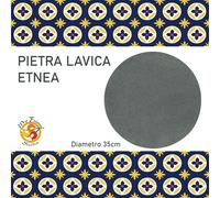 PIETRA LAVICA ETNEA 35 CM TONDA TEGLIA FORNO PER PIZZA E PANE M.F. SICILIA