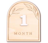 Pietra miliare mensile del bambino, segni di pietra miliare del bambino in legno, dischi in legno per pietre miliari mensili, dischi per bambini (Boho)