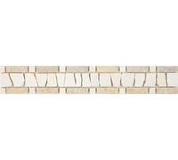 Pietra Naturale Bordura Mosaico IN Marmo Beige Bianco Opaco Borde BOR-BC07 I