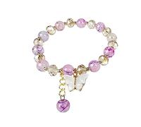 Pietra naturale con ciondoli a farfalla braccialetti apprezzamento per le donne ragazza gioielli braccialetto gemma braccialetto perline piccolo orologio, Misura unica, Vetro, Nessuna pietra preziosa