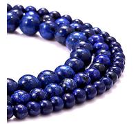 Pietra naturale da 8 mm, lapislazzuli blu, lucidata, liscia, sciolta, potere di guarigione energetica, per la creazione di gioielli fai da te