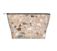 Pietra naturale del terrazzo, Borsa da toilette Borsa per trucco Borsa per cosmetici Borsa da toilette da viaggio portatile