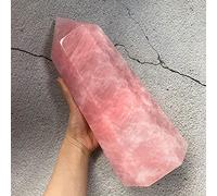Pietra naturale dell'energia della bacchetta dell'obelisco di cristallo di quarzo rosa rosa LIUZIIHAYIN (Size : 500g)