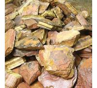 Pietra naturale dell'occhio della tigre blu dorata Pietra grezza Pietra dell'occhio dell'aquila Ornamenti di pietra Gioielli fai da te,Colore misto,1000g Cristalli Reiki (Color : Gold Tiger Eye, Siz