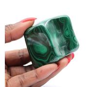 Pietra naturale lucidata della Malachite da 130 grammi e 50 millimetri, Minerale Malachite del Congo-Kinshasa, pietra genuina, articolo unico, minerale da collezione, minerale di forza