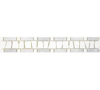Pietra Naturale Mosaico Borde Bianco Grigio Opaco Parete Bagno BOR-GW03 I