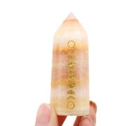 Pietra naturale Pilastro di cristallo Point Stick Pietra preziosa lucidata Torre di quarzo 1pc cristalli e pietre (Color : Yellow Jade, Size : 60-80mm)