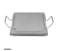PIETRA OLLARE LAVICA QUADRATA CM.30x30 CON STAND IN ACCIAIO