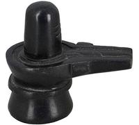 Pietra originale Parad Shivling Stone/piccola pietra nera Shiva Lingam/idoli per la decorazione della casa e Pooja (nero, 10 x 2,5 x 10 cm)