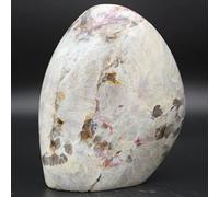 Pietra ornamentale a inclusione di tormalina da 1650 grammi e 130 millimetri, Minerale tormalina del Madagascar, Minerale autentico, Oggetto unico, Oggetto minerale di creatività