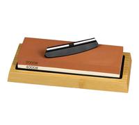 Pietra per affilare con base in bambù e guida angolare - 2000 / 4000