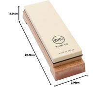Pietra per affilare giapponese King KW65 1000/6000 robusta grana combinata Wh...