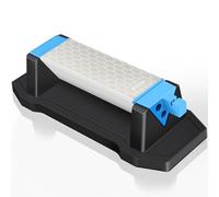 Pietra per affilare i coltelli in diamante e ceramica, grana 400/1000/6000, 3 lati, con supporto per impugnatura e base antiscivolo.