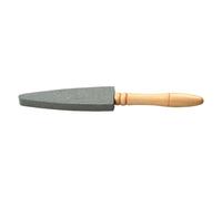 Pietra per affilare - pietra ovale da 14 cm con manico, ideale per affilare utensili da taglio. Realizzata in materiale resistente.