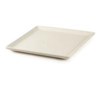 Pietra per pizza e pane - DOMO - Realizzata in pietra refrattaria - 35 x 34 cm - Bianca