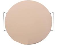 Pietra Per Pizza Pietra for pizza for forno e grill con manici - refrattaria in cordierite naturale Pietre for(5")