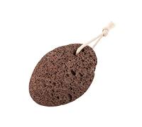 Pietra pomice lavica vulcanica naturale per la cura dei piedi, rimozione calli nero/marrone, con foro e corda, 10 x 7 x 3 cm, esfolia la pelle morta, leviga i piedi