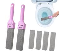 Pietra Pomice per Pulizia WC, 6 Pezzi con 2 Manici - Detergente per Calcare e Incrostazioni - Per Ceramica, Piastrelle, Piscine e Griglie Barbecue