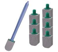 Pietra Pomice per WC Ceramica,Ricarica da 8 Cleaning Block,Con Manico Lungo Riutilizzabile,Pulizia Efficace,per Toilette,Cucine,Lavelli e Lavabi