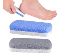 Pietra pomice standard per la cura dei piedi,2 pezzi,Pietra Pomice Doppia Azione, Elimina la pelle dura e i calli da piedi e mani, Pietra di pulizia miracolosa per dei piedi, li rende morbidi e setosi