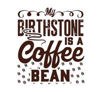 pietra portafortuna in un disegno a forma di chicco di caffè Adesivi con incisioni di pregio 54.6x62.5cm Abbellimento murale Caffè