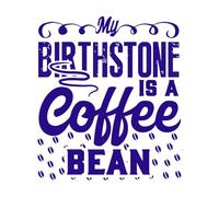 pietra portafortuna in un disegno a forma di chicco di caffè Adesivi murali 54.6x62.5cm Non cade Blu scuro