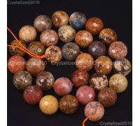 Pietra preziosa agata marina naturale perline tonde sfaccettate 6 mm 8 mm 10 ...