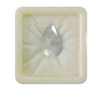 Pietra preziosa Chandrakanta, pietra di luna arcobaleno naturale certificata da 55Carat, 12,25 Carat, 11,16 Carat, a forma di pera, Mithun Rashi Ratan