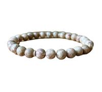 pietra preziosa di diaspro fossile naturale da 6 mm | forma rotonda, pietra a taglio liscio | 7 pollici | gemma multicolore | braccialetto elastico energetico | braccialetto curativo | LSB_00446